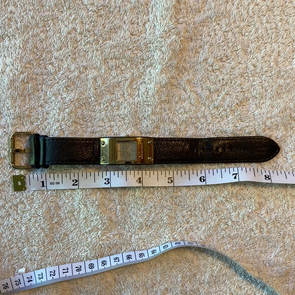 Michael Kors Gold Rectangular Watch - Picture 3 of 4